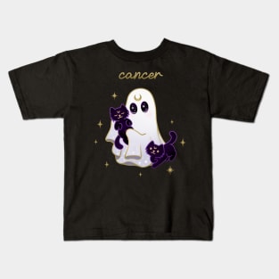 Cancer Cat Ghost with Cancer Kids T-Shirt